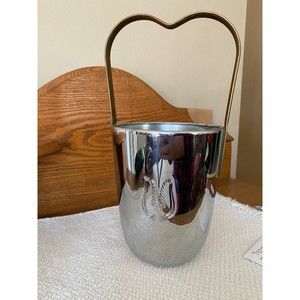 Rare Vintage 1930s Art Deco Revere Ware “Claridge” Stainless/Copper Ice Bucket